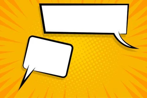 Comic book empty speech bubble pop art Illustrazione stock