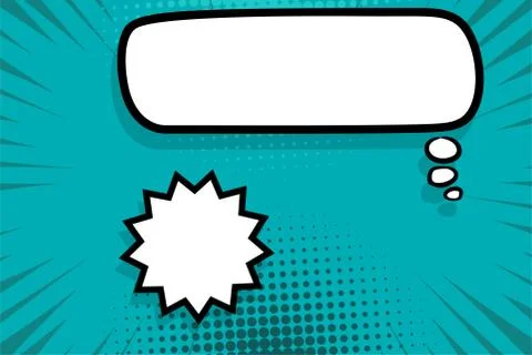 Comic book empty speech bubble pop art Stock Illustration