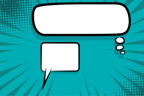 Comic book empty speech bubble pop art Stock Illustration