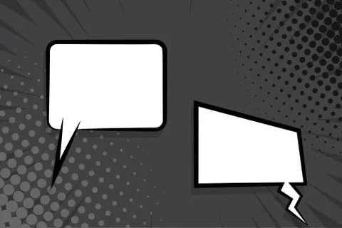 Comic book empty speech bubble pop art Stock Illustration