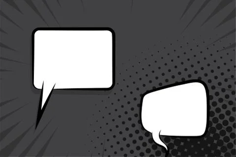 Comic book empty speech bubble pop art Illustrazione stock