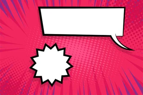 Comic book empty speech bubble Stock Illustration