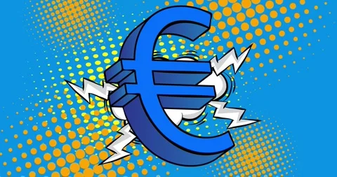 Comic book Euro Sign Stock Footage 326374491