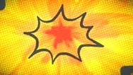Comic Book Explosion Animation. Stock Footage