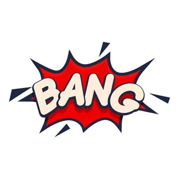 Comic book explosion bang sign representing sudden action Stock Illustration