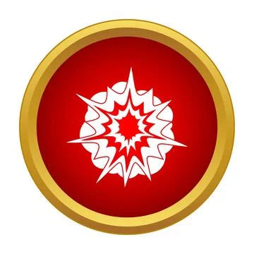 Comic book explosion blast burst icon design Stock Illustration