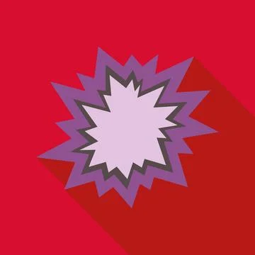 Comic book explosion blast speech bubble flat design Stock Illustration