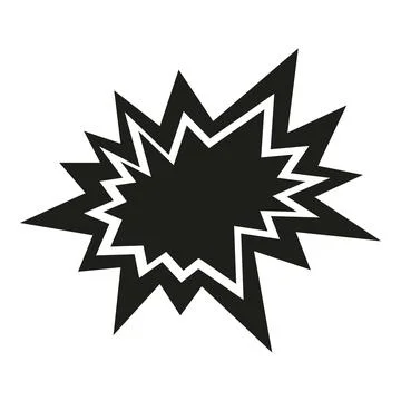 Comic book explosion boom burst icon symbol 스톡 일러스트