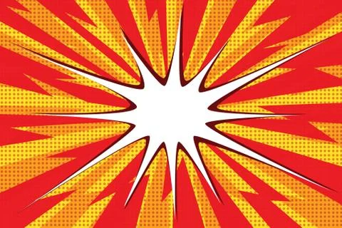 Comic book explosion bubble pop art Stock Illustration