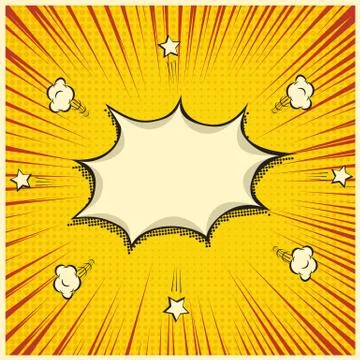 Comic book explosion cartoon vector illustration Stock Illustration