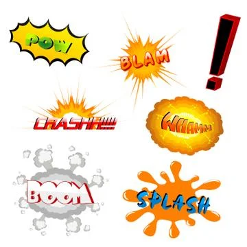 Comic book explosion Stock Illustration