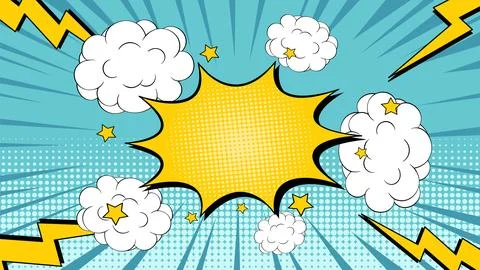 Comic Book Explosion Scene Illustrazione stock