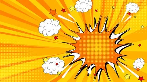 Comic Book Explosion Scene Stock Illustration