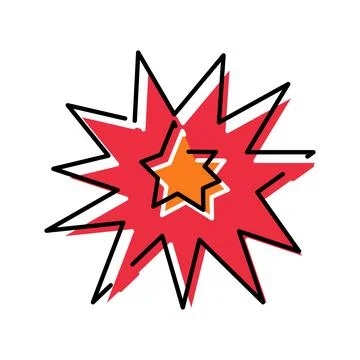 Comic book explosion sound effect with pop art style Stock Illustration