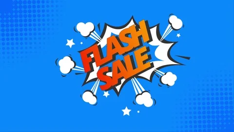 Comic book explosion speech bubble on a blue halftone background Stock Footage 346848273