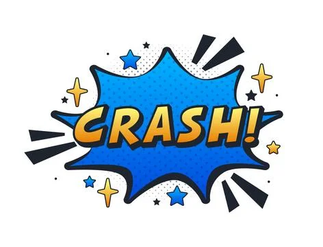 Comic book explosion with text crash, ideal for conveying destruction イラスト素材