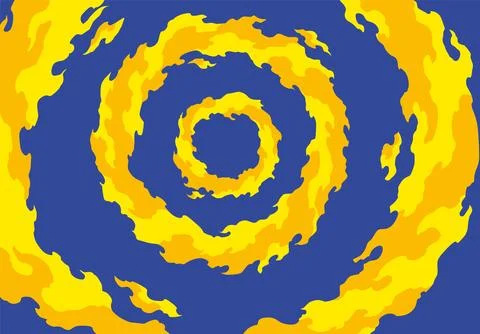 Comic book flame background. Cartoon explosion element. Boom cloud and flame Stock Illustration