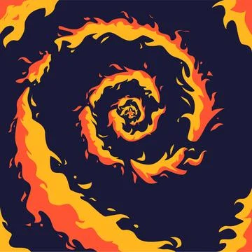 Comic book flame background. Cartoon explosion element. Boom cloud and flame Stock Illustration