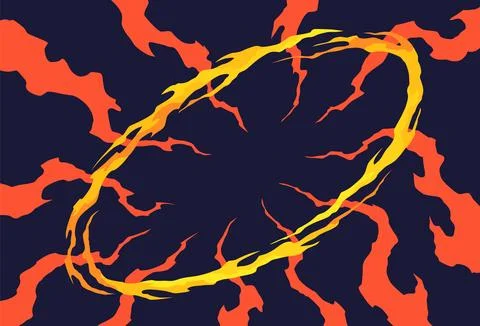 Comic book flame background. Cartoon explosion element. Boom cloud and flame 스톡 일러스트