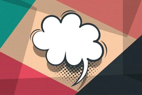 Comic book geometric pop art speech bubble Stock Illustration