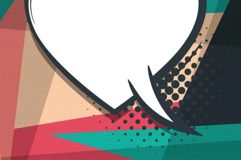 Comic book geometric pop art speech bubble Stock Illustration
