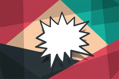 Comic book geometric pop art speech bubble Stock Illustration
