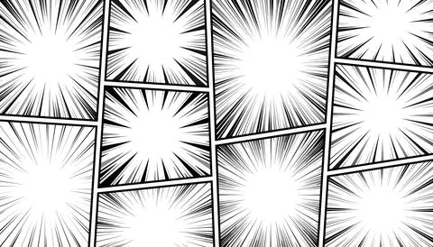 Comic book with graphic conversation elements. Manga comic book illustratio.. 스톡 일러스트