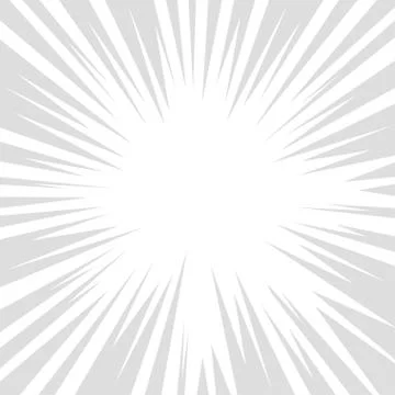 Comic book grey and white radial lines background Stock Illustration