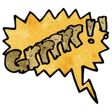 Comic book growl Stock Illustration