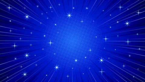 Comic book halftone effect template with radial background, vector illustra.. Stock Illustration