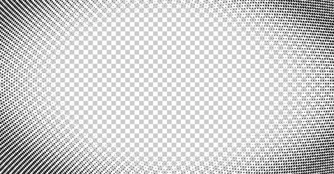 Comic Book halftone effect on transparent background. Retro monochrome gradient Stock Illustration