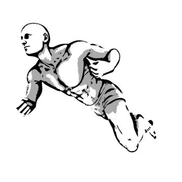 Comic Book Hero Pose Illustrazione stock