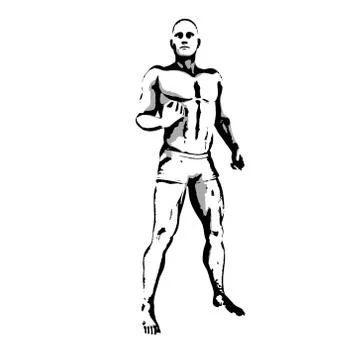 Comic Book Hero Pose Stock Illustration