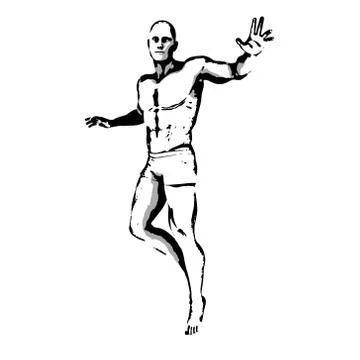 Comic Book Hero Pose Stock Illustration