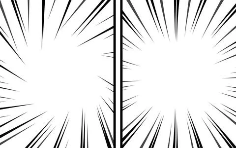 Comic book page background with radial effect. Black and white vector retro.. Stock Illustration