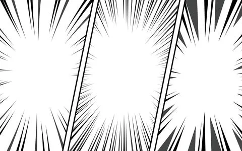 Comic book page background with radial effect. Black and white vector retro.. Stock Illustration
