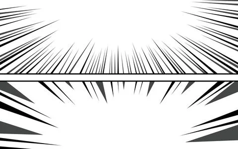 Comic book page background with radial effect. Black and white vector retro.. Illustrazione stock