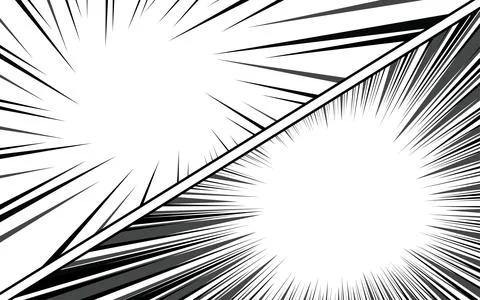 Comic book page background with radial effect. Black and white vector retro.. Illustrazione stock