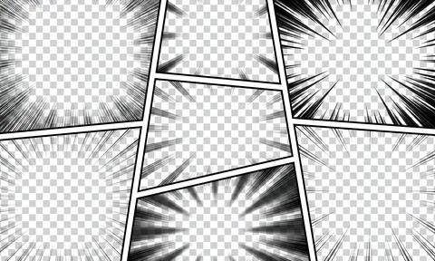 Comic book page background with radial effect, halftone, in pop art style. .. イラスト素材