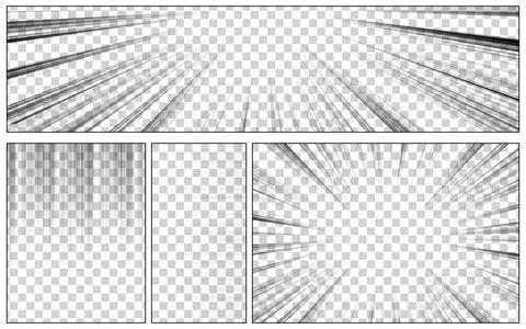 Comic book page background with radial, dotted, halftone effects, circles, .. イラスト素材