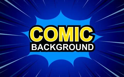 Comic book page background with rays, radial effect and halftone effect. Ve.. Illustrazione stock