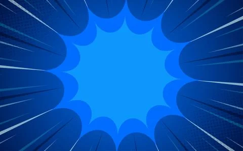 Comic book page background with rays, radial effect and halftone effect. Ve.. Illustrazione stock