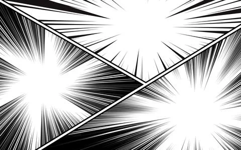 Comic book page background template. Radial background with halftone effect.. Stock Illustration