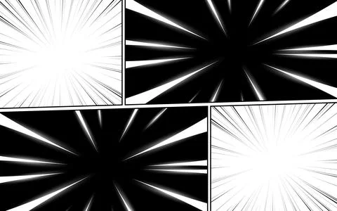 Comic book page background template. Radial rays background with halftone e.. 스톡 일러스트