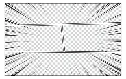 Comic book page background template. Radial rays background with halftone e.. イラスト素材