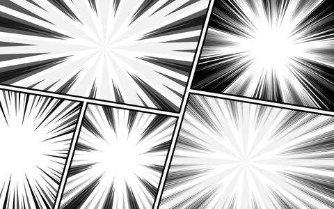 Comic book page divided by lines. Pop art comic background template. Vector.. Stockillustratie