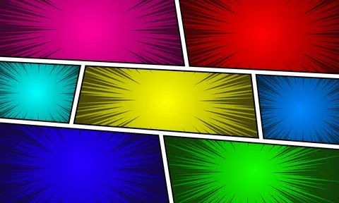 Comic book page explosion. retro pop art vector illustration Stock Illustration