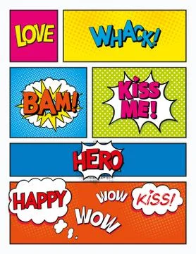 Comic book page Illustrazione stock
