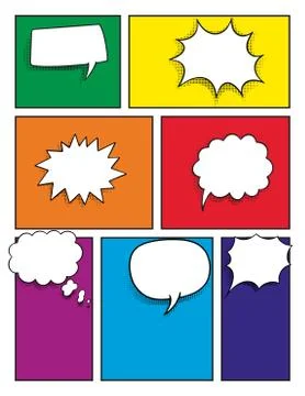 Comic book page Illustrazione stock