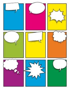 Comic book page 库存插图